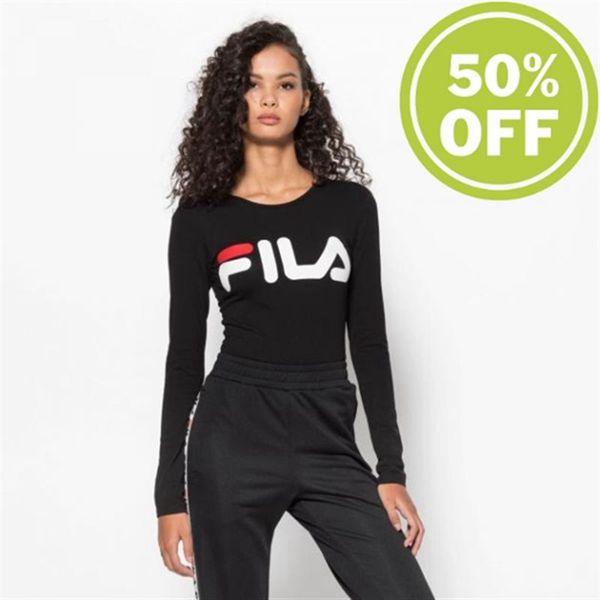 Tops Fila Mulher Pretas - Fila Yulia Body Backless Body Portugal Lojas,UFIK-21937